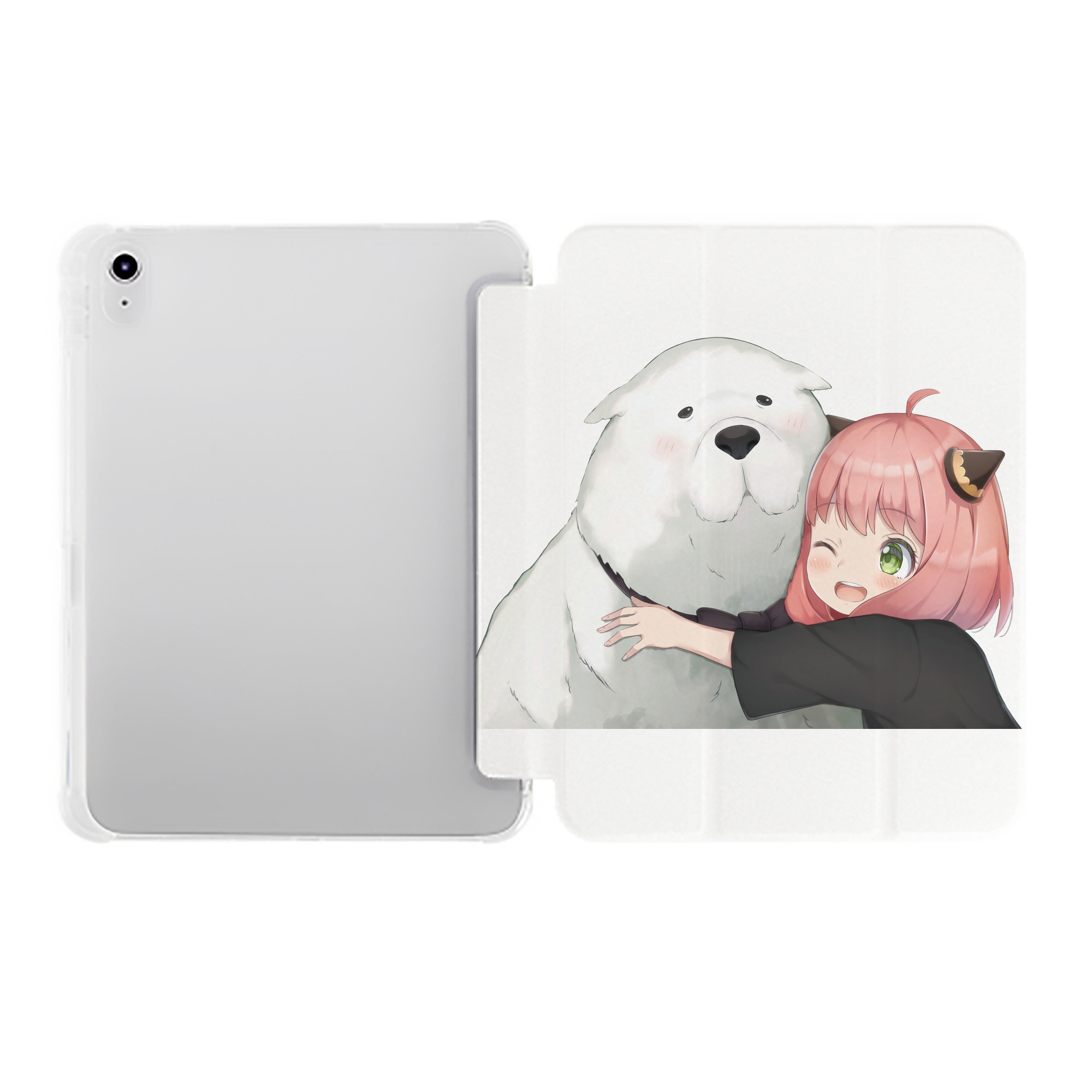 （画像用） SPY×FAMILY间谍家家酒 IPad ケース ペン収納付き 三つ折りスタンド PUレザー×シリコン 対応機種9.5/10.5/10.9インチ
